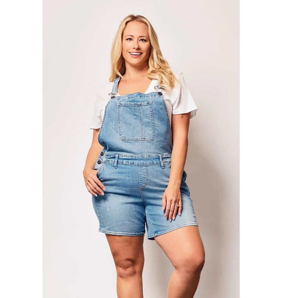 Slink Jeans Plus Denim Short Overall