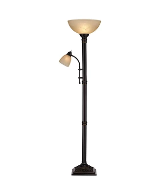 Regency Hill Garver Traditional Torchiere Floor Lamp 2