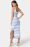 Bebe Women's Striped Sweater Midi Dress