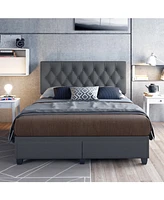 Boyd Sleep Salerno Upholstered Platform Bed Frame with Storage Drawers