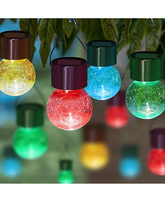 Maggift Solar Hanging Lights: Multi-Color, Outdoor - 8 Pack