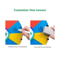 WinSpin 12" Spinning Wheel Math Game Kids Teaching Aid Elementary School Home