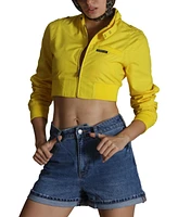 Members Only Women's Mini Cropped Racer Jacket