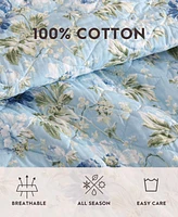 Laura Ashley Peony Garden Reversible Piece Quilt Set