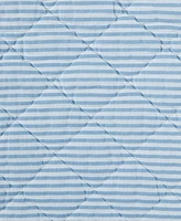 Laura Ashley Oxford Stripe Reversible Piece Quilt Set