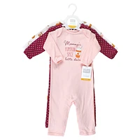 Hudson Baby Baby Girls Hudson Cotton Coveralls