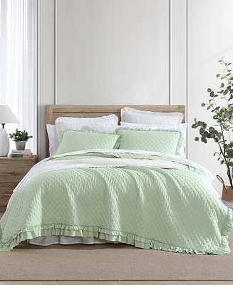 Closeout! Laura Ashley Claire 3 Piece Quilt Set, King