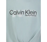 Calvin Klein Big Girls Performance Logo Twist-Front T-Shirt