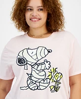 Love Tribe Trendy Plus Snoopy and Woodstock Mummy Short-Sleeve T-Shirt