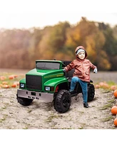 Simplie Fun 2-Seater Kids Ride-On Tractor with Music, Storage, and Headlights