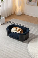 Streamdale Furniture Stylish Contemporary Dog Bed with Washable Cushion and Chic Wood Legs