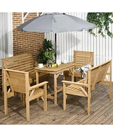 Simplie Fun Luxurious 5-Piece Patio Set Comfort, Style, and Versatility for Your Garden Oasis