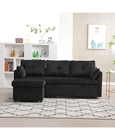 Simplie Fun Spacious Modular Sofa with Hidden Storage and Durable Velvet Fabric