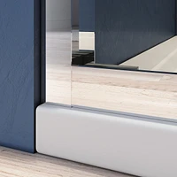 Streamdale Furniture Premium Glass Tub Doors Durable, Smooth-Sliding, Safe Tempered Glass