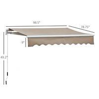 Streamdale Furniture Adjustable Retractable Patio Awning for Shade and Protection