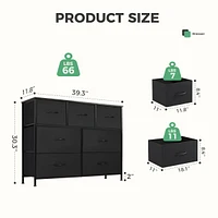 Streamdale Furniture 7 storage Spaces, assembled wardrobe lockers, bedroom furniture lockers, black