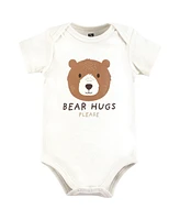 Hudson Baby Boys Cotton Bodysuits, 3-Pack