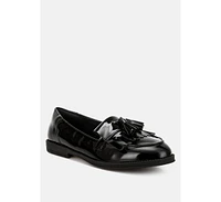 Blaneth Tassel Faux Leather Loafers