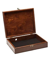 We Games Wooden Valet Box - Walnut Stain (Made in Usa)