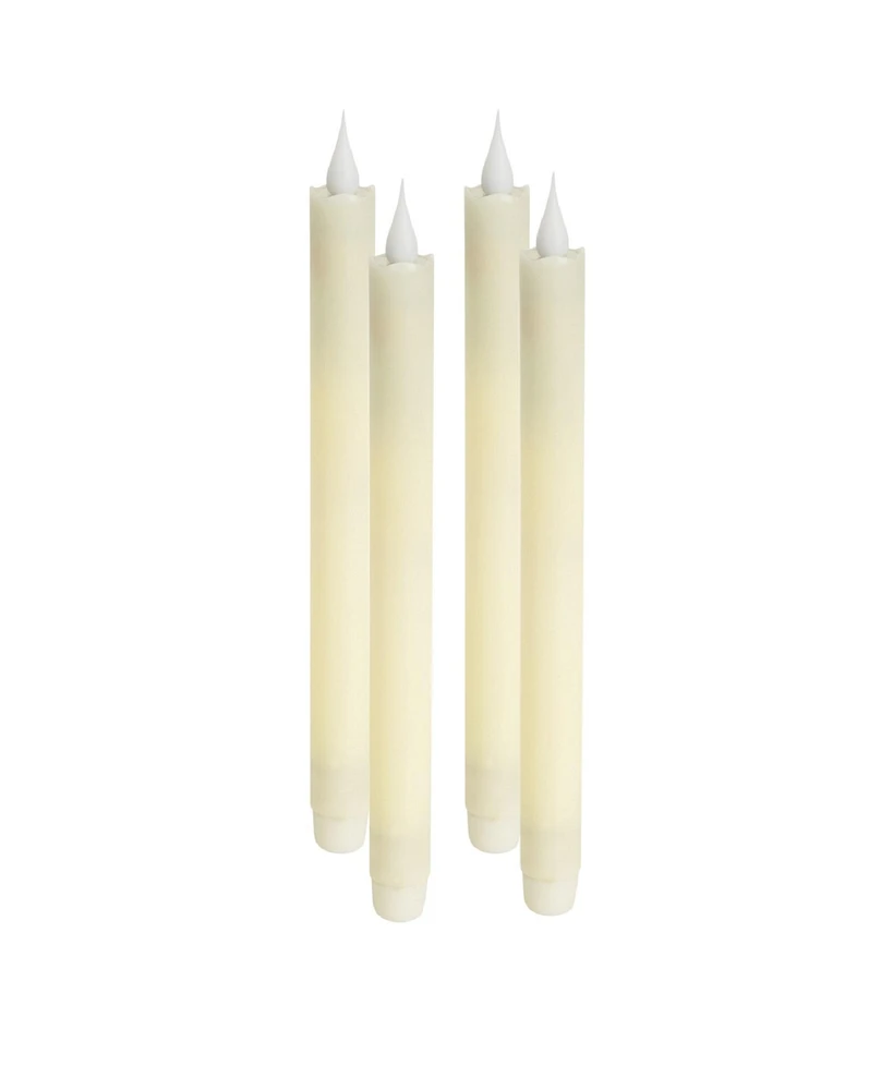 Slickblue Led Wax Taper Candle with Moving Flame (Set of 4)