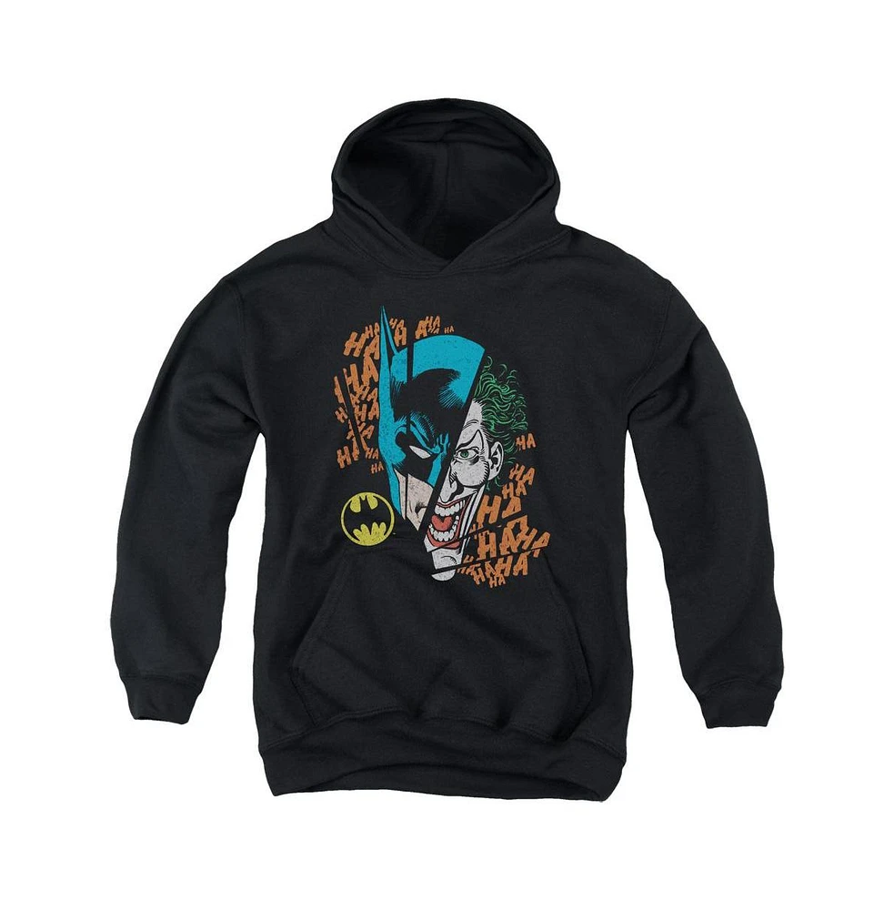 Dc Comics Boys Youth Broken Visage Pull Over Hoodie / Hooded Sweatshirt