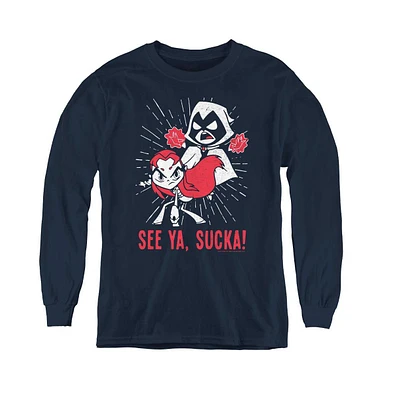 Teen Titans Go Boys Youth Suckas Long Sleeve Sweatshirts