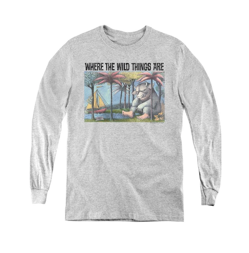 Where The Wild Things Are Boys Youth Cover Art Long Sleeve Sweatshirts