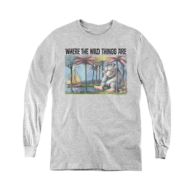 Where The Wild Things Are Boys Youth Cover Art Long Sleeve Sweatshirts