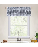 Caromio Geometric Print Kitchen Valance Curtain, 54" x 15"