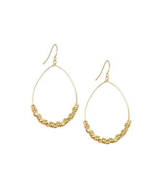 Marlyn Schiff Teardrop Earring with Metal Discs