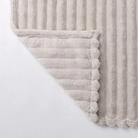 Kate Aurora Modern Lux Ultra Soft & Plush Ribbed Accent Throw Blanket - 50 in. W x 60 L Navy