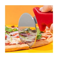 The Kitchen Chef Tkc Kitchen Premium Pizza Cutter - Durable Stainless Steel Pizza Cutter Wheel - Easy-to-Clean, Easy-to-Use Pizza Slicer