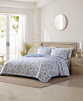 Tommy Bahama Home Pen And Ink Reversible 3 Piece Quilt Set