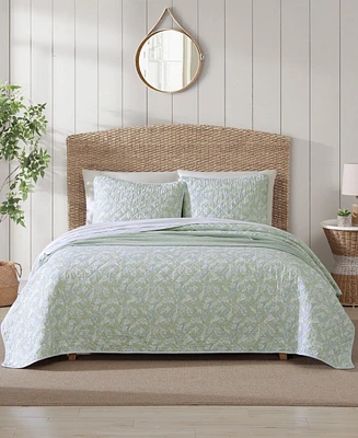 Closeout! Tommy Bahama Home Pineapple Bloom Reversible Piece Quilt Set