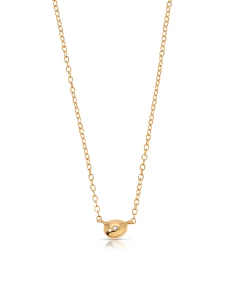 Ettika Polished Dainty Pebble Pendant Necklace