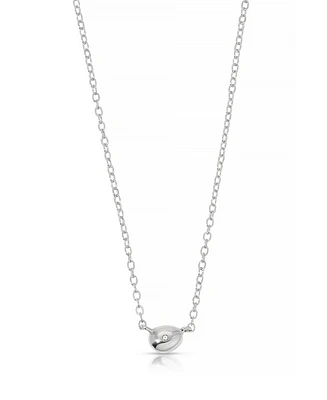 Ettika Polished Dainty Pebble Pendant Necklace