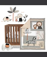 Lambs & Ivy Patchwork Jungle 5-Piece Nursery Baby Crib Bedding Set