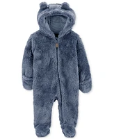 Carter's Baby Hooded Faux-Sherpa Footed Pram Coverall