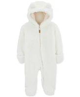 Carter's Baby Hooded Faux-Sherpa Footed Pram Coverall