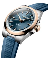 Longines Women's Swiss Automatic Conquest Rubber Strap Watch 34mm