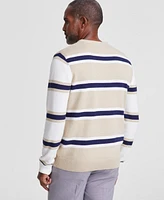 Club Room Men's Mixed Stripe Crewneck Sweater, Created for Macy's