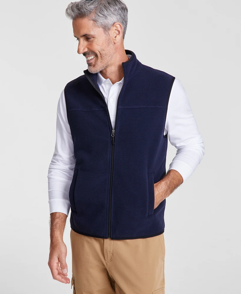 Club Room Men's Solid Fleece Vest, Created for Macy's