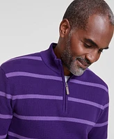 Club Room Men's Stripe Quarter-Zip Sweater, Created for Macy's