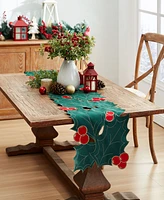 Elrene Holly Cutwork Fabric Table Runner, 14" x 72"