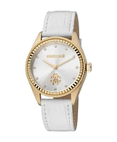 Roberto Cavalli Women's Quartz Leather Watch 39mm