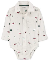 Carter's Baby Boys Christmas Tree Bodysuit, Suspenders & Pants Set