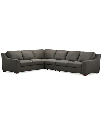 Kovner 4-Pc. Leather Sectional L-Shaped Set, Created for Macy's