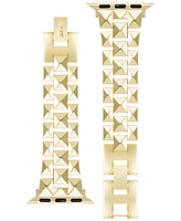 Nine West Women's Gold-Tone Alloy Pyramid Link Bracelet Designed for 38/40/41mm Apple Watch - Gold