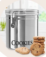 Oggi 150oz Jumbo Stainless Steel "Cookies" Clamp Canister