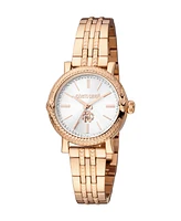 Roberto Cavalli Women's Quartz Rose-Gold Stainless Steel Watch 30mm